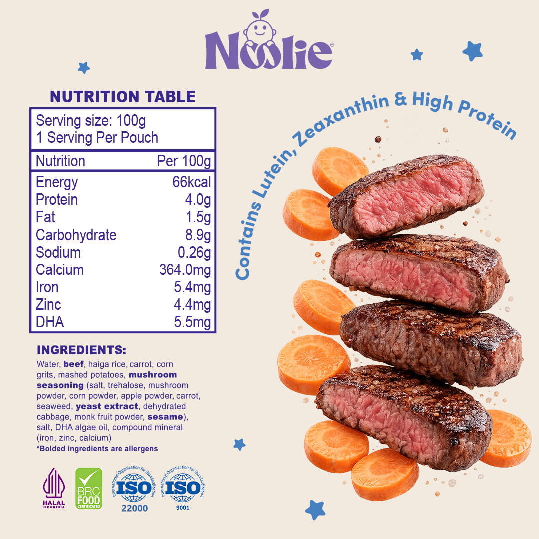 Noolie® DHA Porridge Meal - Beef & Carrot